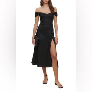 Reformation Bridgton Off the Shoulder Linen Dress